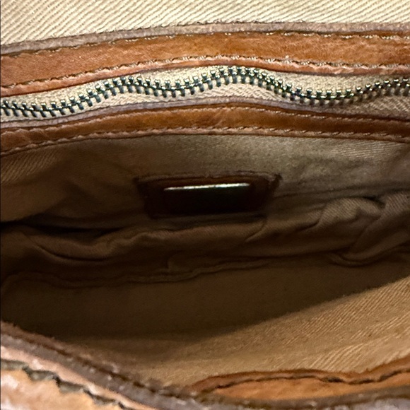 Campomaggi “Siena Pochette Bag” in studded embossed cognac leather. New with tag - Picture 11 of 11